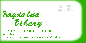 magdolna bihary business card